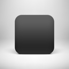 Fototapete - Technology Black Blank App Icon Template