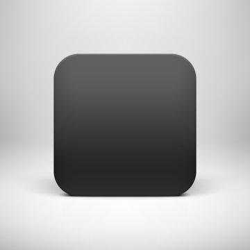 Technology Black Blank App Icon Template