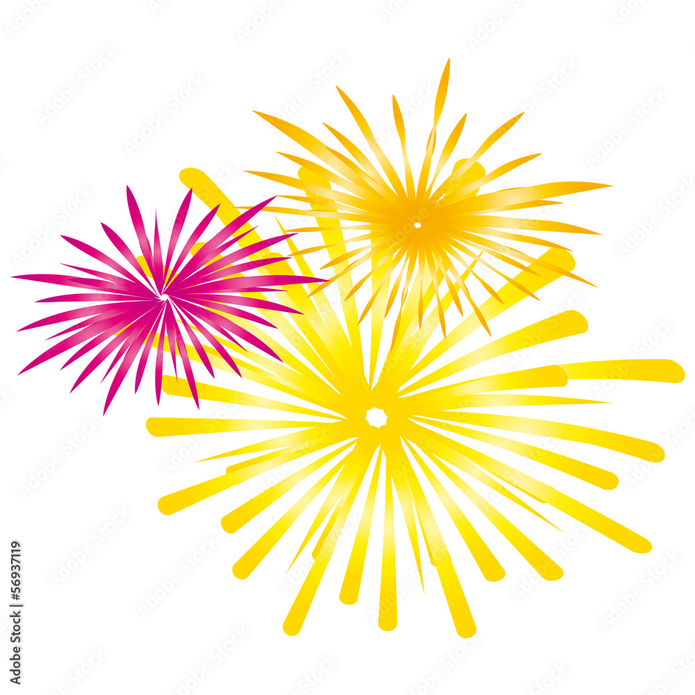 Neujahr, Silvester, Feuerwerk zum neuen Jahr, happy new year, deko, Vektor,  isoliert Stock Vector | Adobe Stock, image size:1000x1000