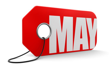 Poster - Label with May (clipping path included)