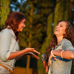 Wall Mural - two teenage girls