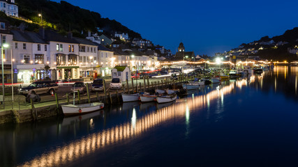 Wall Mural - Looe Harbour at Night Cornwall England