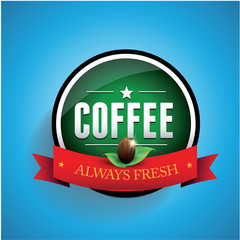 Sticker - Coffee label vector sticker