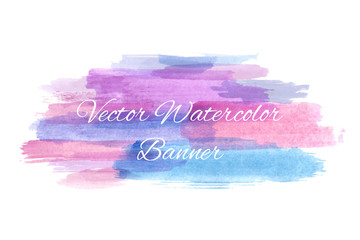 Wall Mural - abstract artistic watercolor banner. vector illustration