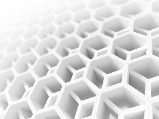Wall Mural - abstract white honeycomb structure