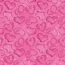 Seamless Background, Valentine Hearts