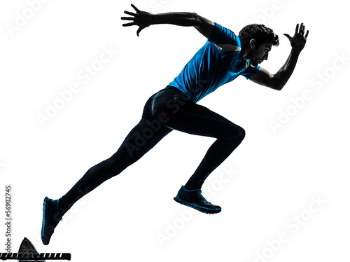 Cuadros en Lienzo man runner sprinter silhouette