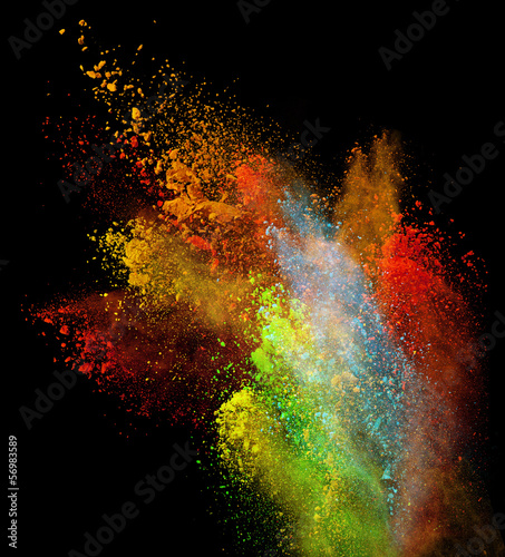 launched colorful powder