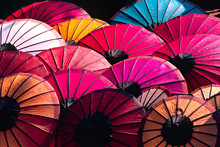 Umbrellas At A Tipical Asian Market