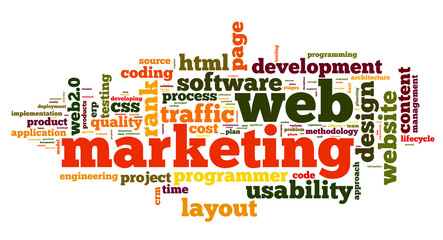 Canvas Print - Web marketing concept in word cloud