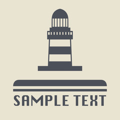 Wall Mural - Lighthouse icon or sign, vector illustration