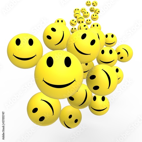 Fotografia Smileys Show Happy Positive Faces