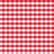 real seamless pattern of red gingham classic tablecloth