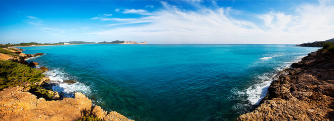 Ibiza Platja des Codolar and Cap des Falco at Balearics