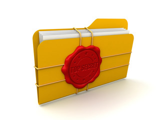 Poster - Folder Top Secret (clipping path included)