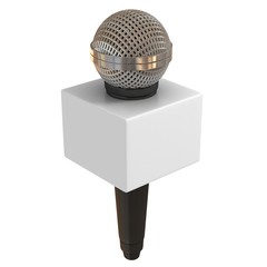 microphone with copy space box