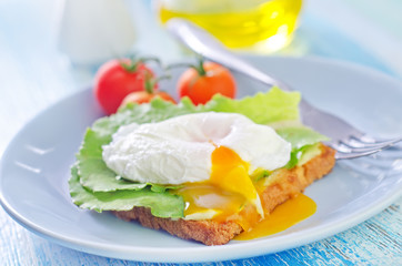 Sticker - poached egg on toast