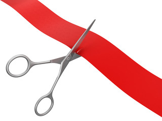 Poster - Scissors and Ribbon (clipping path included)