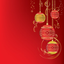 Red And Gold Christmas Ornament
