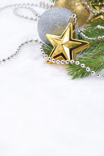 Gold Star And Christmas Decorations