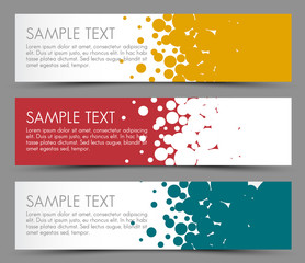 Canvas Print - Simple colorful horizontal banners - with circle motive