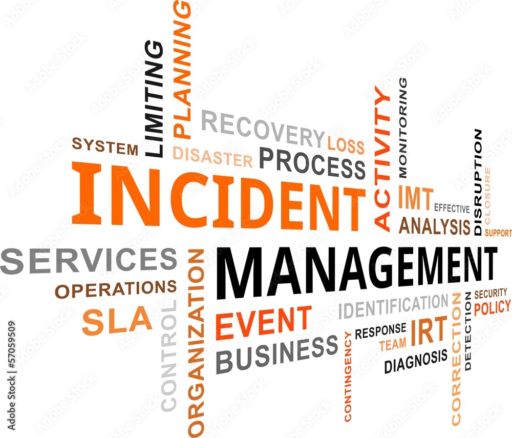 word cloud - incident management - obrazy, fototapety, plakaty 