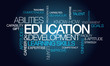 © morganimation - Education development word text tag cloud image