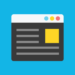 Poster - vector browser icon