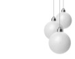 © Pixxs - Weiße Weihnachtskugeln
