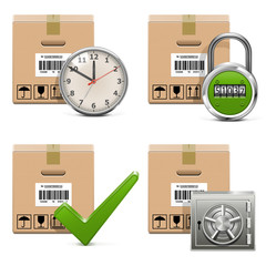 Vector Shipment Icons Set 16