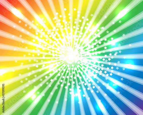 星放射状背景放射光虹色の背景stock Vector Adobe Stock