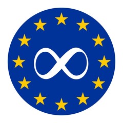 Canvas Print - Infini dans un drapeau européen