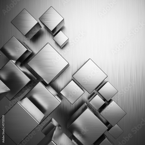 Naklejka - mata magnetyczna na lodówkę Abstract metallic background