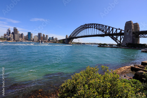 Obraz Dibond Sydney Harbour Bridge i miasto