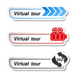 Vector labels - stickers for virtual tour