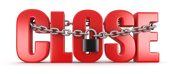 Poster - close and lock (clipping path included)