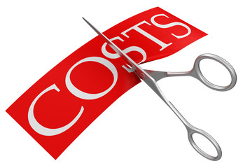Poster - Scissors and costs (clipping path included)