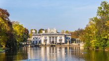 Royal Palace In The Lazienki Park In Warsaw Under Renovations