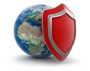 Poster - Globe and Shield (clipping path included)