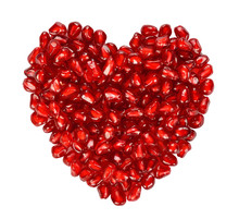Heart From Pomegranate Seeds