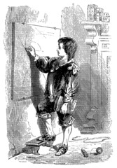 Wall Mural - School Boy : Geometry - 17th century