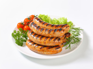 Canvas Print - Grilled bratwursts