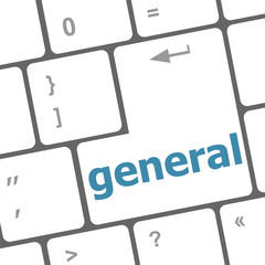 Poster - general word on keyboard key, notebook computer button