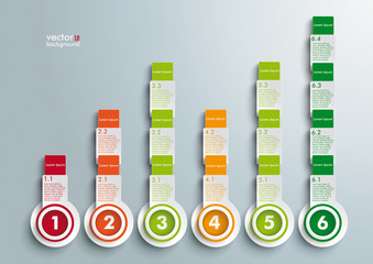 Wall Mural - success chart circles batched rectangles