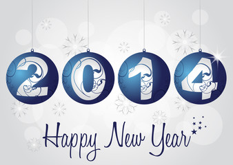 Sticker - 2014 Greeting card - Happy New Year