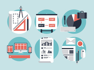 Fototapete - Modern business development process