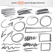 one click change color - vector pencil elements