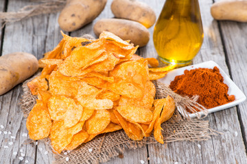 Heap of Paprika Potato Chips