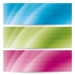 Wall Mural - abstract wavy banners (headers)