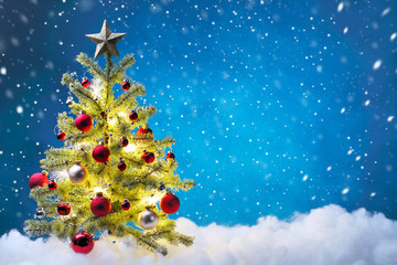 Wall Mural - Christmas tree with decoration